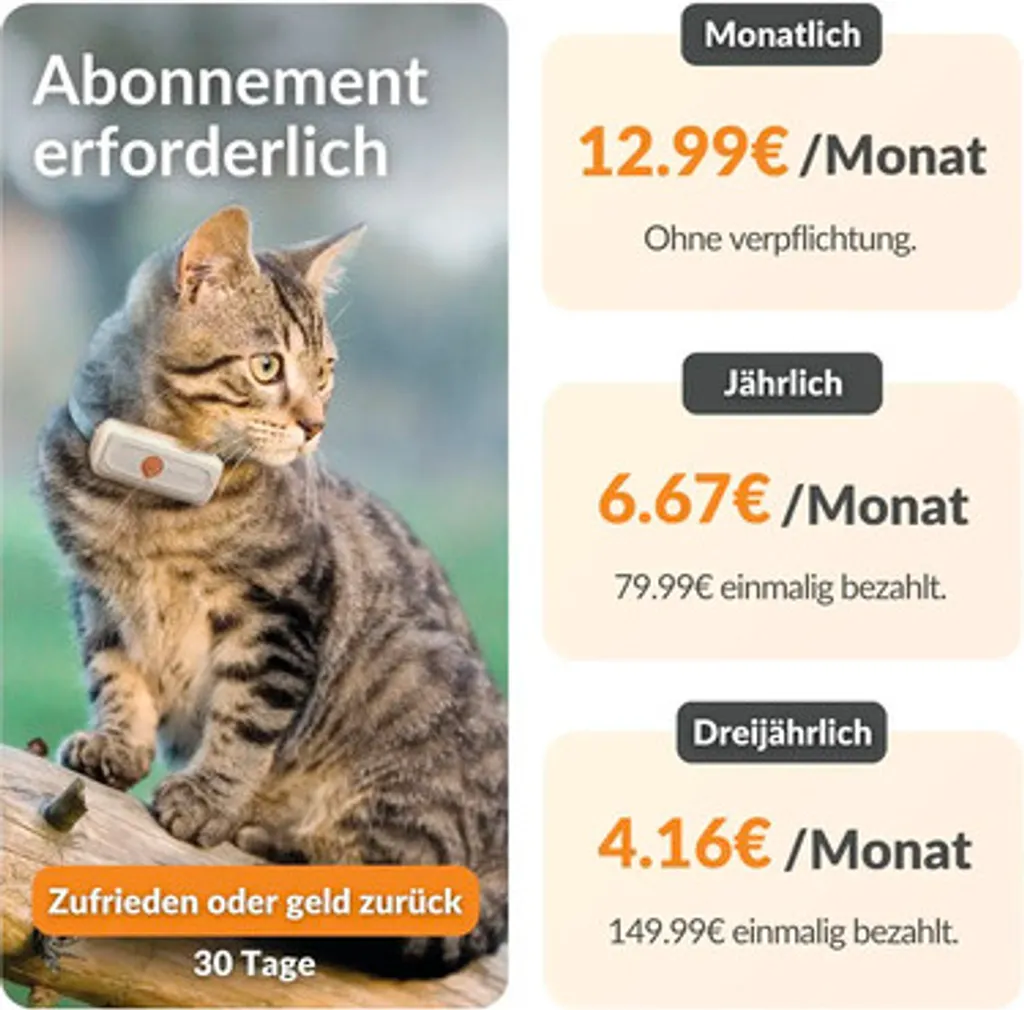 Weenect XS Traceur GPS pour chat noir et blanc - Localisation en temps réel - 18