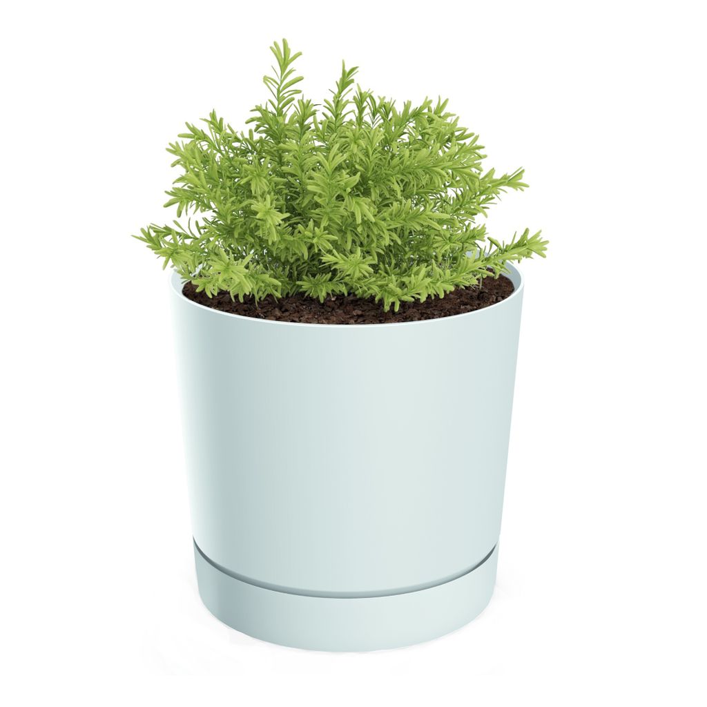 Prosper Plast Vaso Da Fiori City Bianco 11,3x13 Cm - Plastica Riciclata