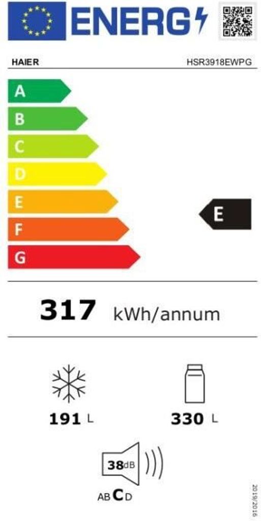 Haier SBS 90 Series 3 HSR3918EWPG Chladicí kombinovaný Obrázek produktu 9