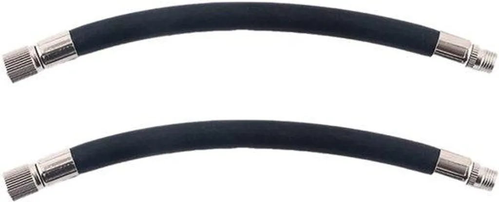 Extension de valve pour gonflage pneu moto - Lot de 2 flexibles noirs
