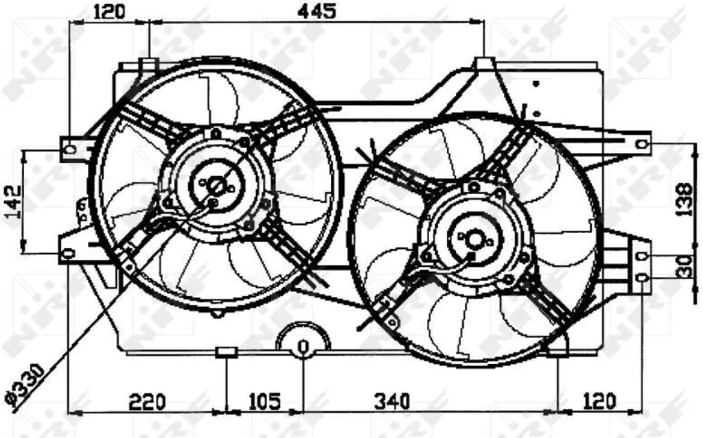 Ventilateur de refroidissement moteur pour Voyager III type GS et IV