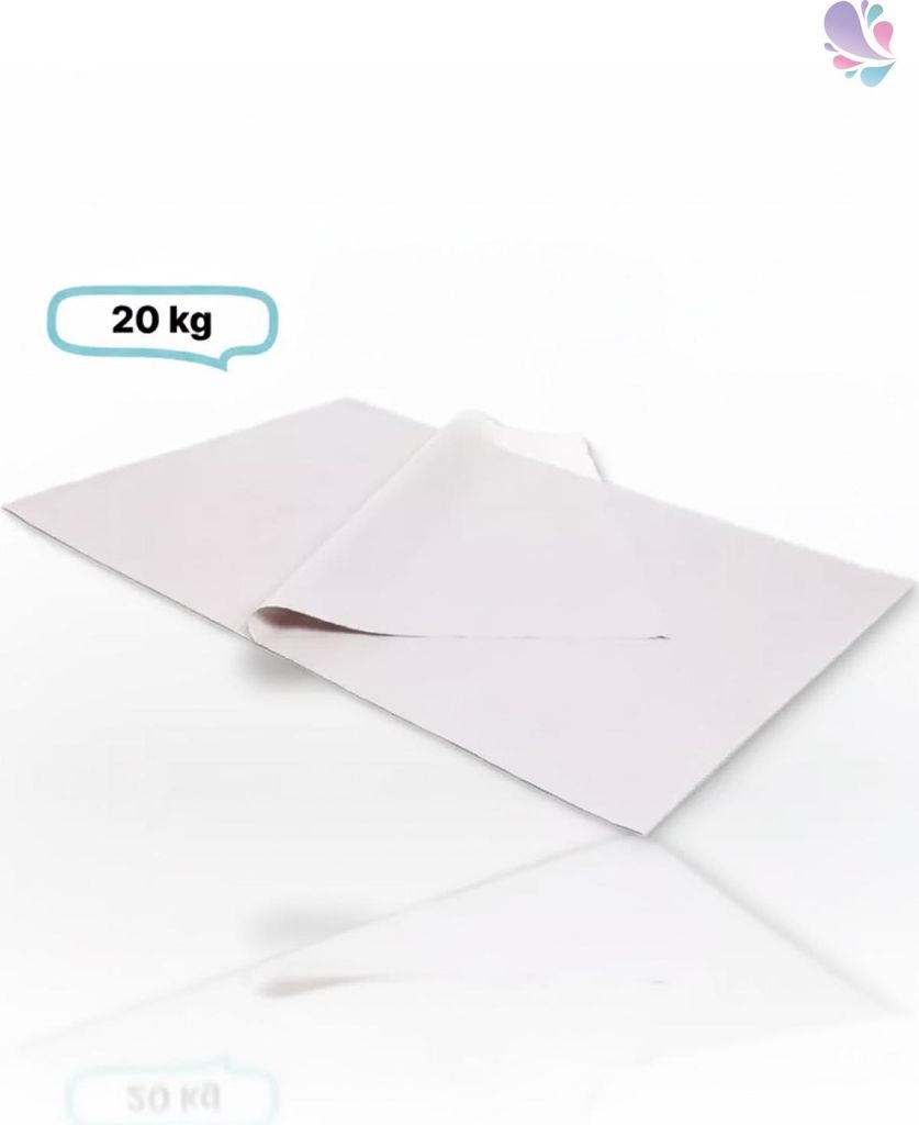 Einschlag, Illudruckpapier, weiß, 45x60 cm, 20 KG, fettabweisend 45 - 58 g/m²