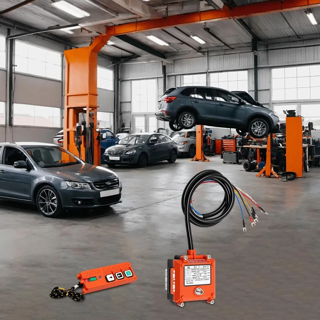 Télécommande de grue étanche IP65 en ABS orange robuste modèle F21-2S - 2