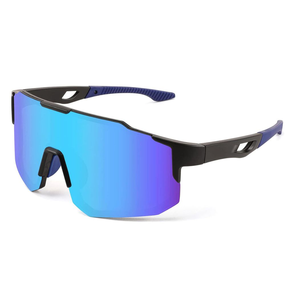 Sport Sonnenbrille Herren Damen Fahrradbrille Radbrille Verspiegelt Sportbrille für MTB Rennrad Radfahren Biking Laufen Enduro
