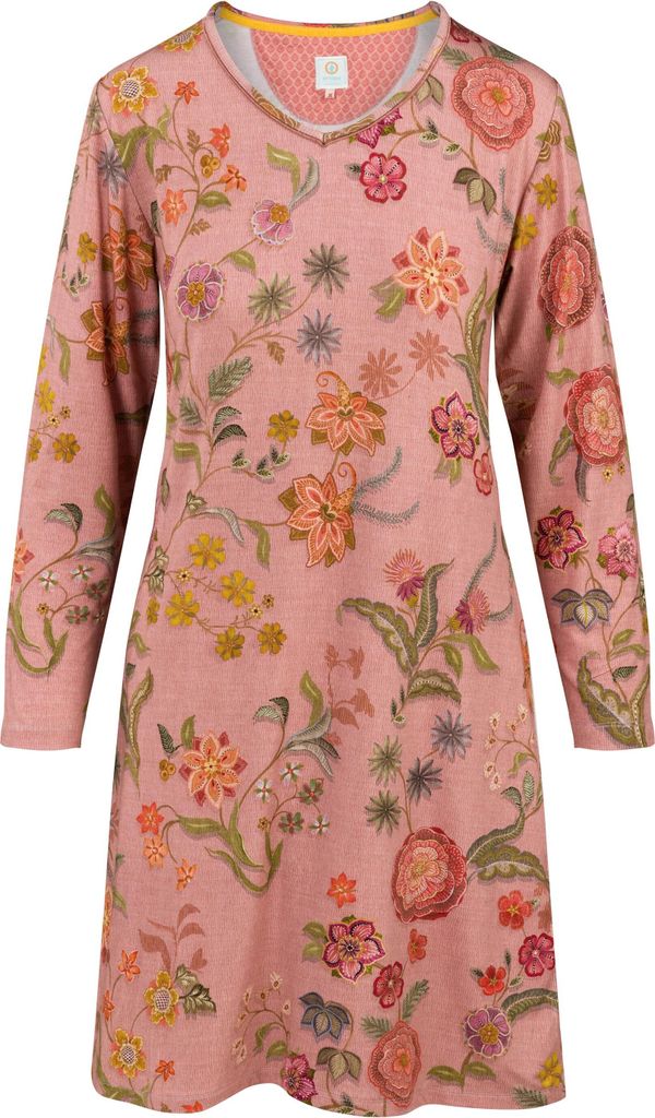 Pip Studio Dana Long Sleeve Nightdress Coco Flower Farbe Coral Größe XL