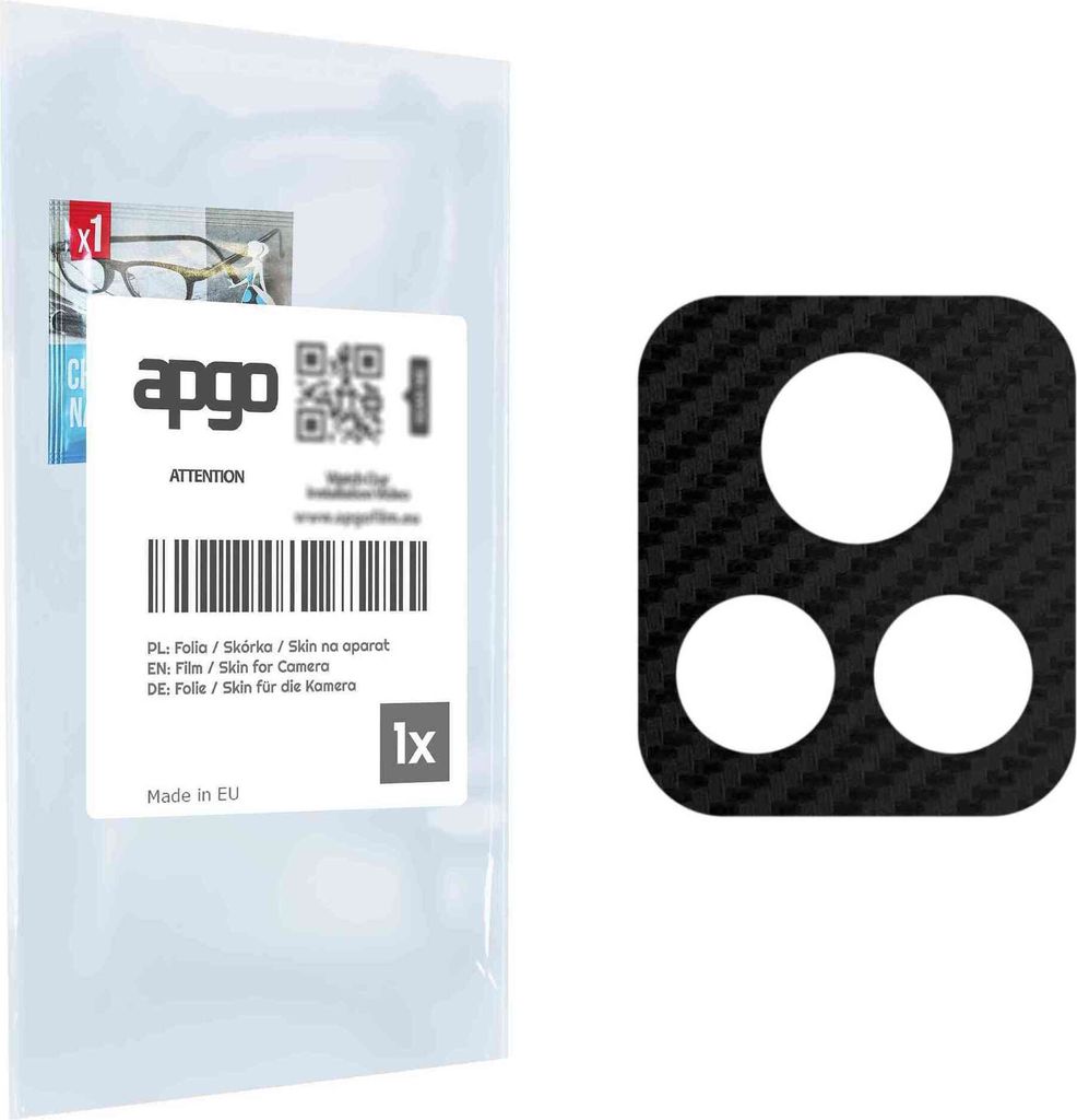 apgo Objektivschutz-Folie, Kameraschutz kompatibel mit Vivo Y31s V2068A, Carbon-Imitation, Rückseite Schutzfolie für Kamera-Insel, Hinten Folie, ...