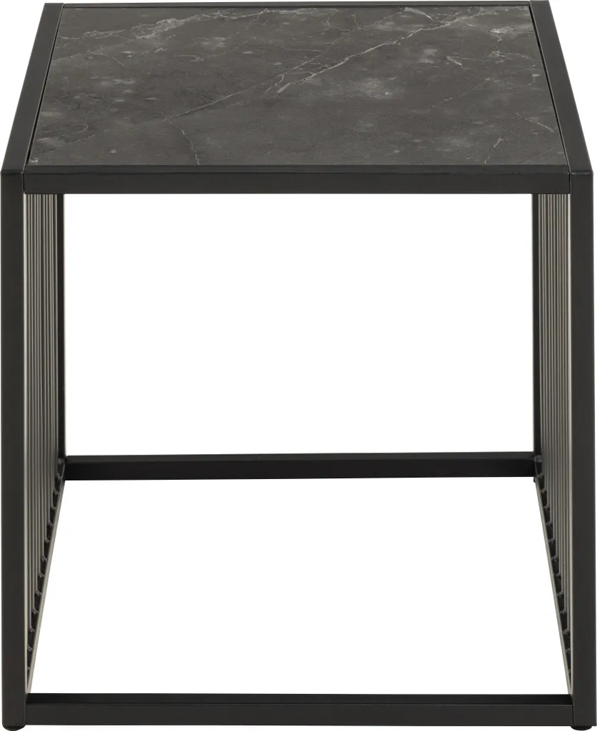 Table d'appoint compacte Strington effet marbre noir pour petits espaces - 2