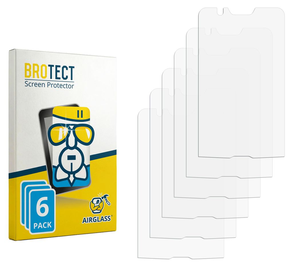 6x BROTECT Schutzglas für Sunmi L2Ks Schutzfolie Panzer Folie Glas Display Schutz klar