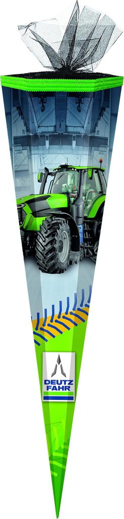 Schultüte / Zuckertüte / 85cm / eckig / "Deutz Traktor 22"