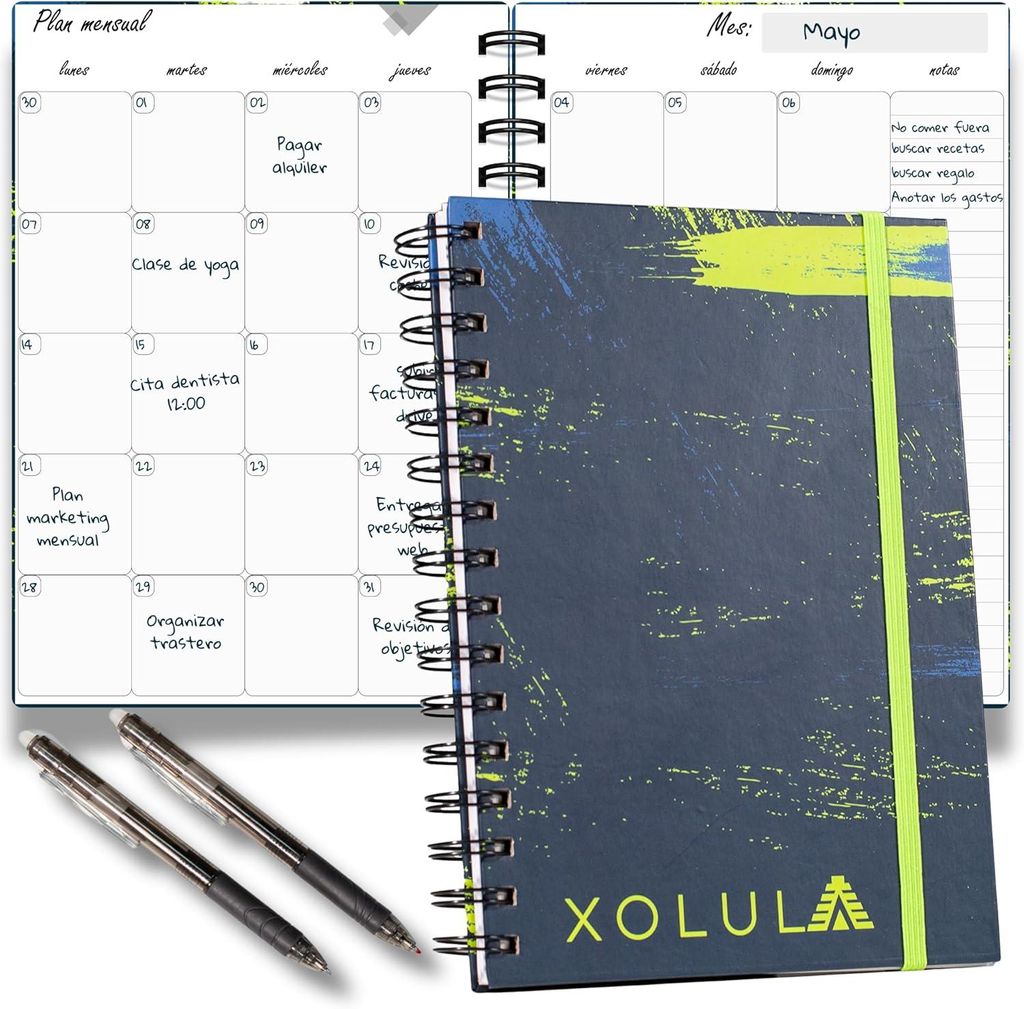 Notizbuch Heft Kalender A5 Organizer 3-in-1 Eleganter Planer