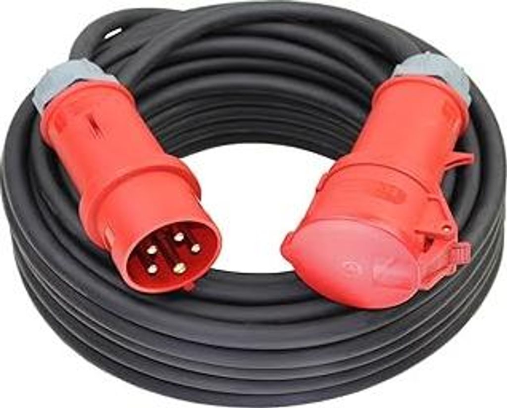 CEE Starkstromkabel 400V 16A 5x1,5mm² H07RN-F mit MENNEKES Stecker und Kupplung -5m-