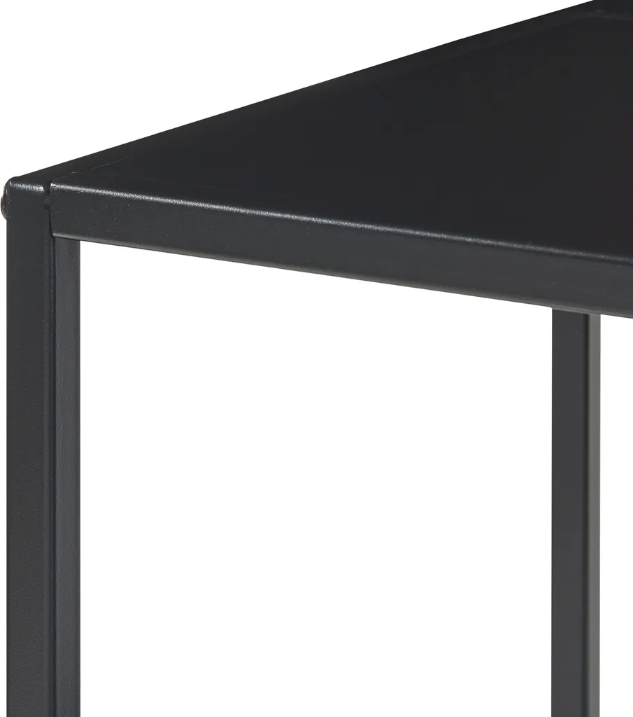 Bibliothèque industrielle noir mat 4 niveaux en acier résistant 115 cm - 5