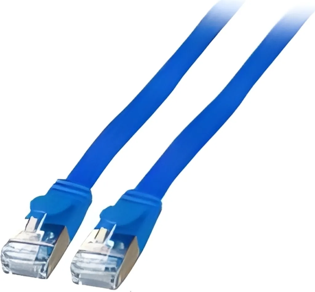 Cavo Ethernet Piatto 3m EFB Cat.6A Blu | Design e 10Gbps per Home Office