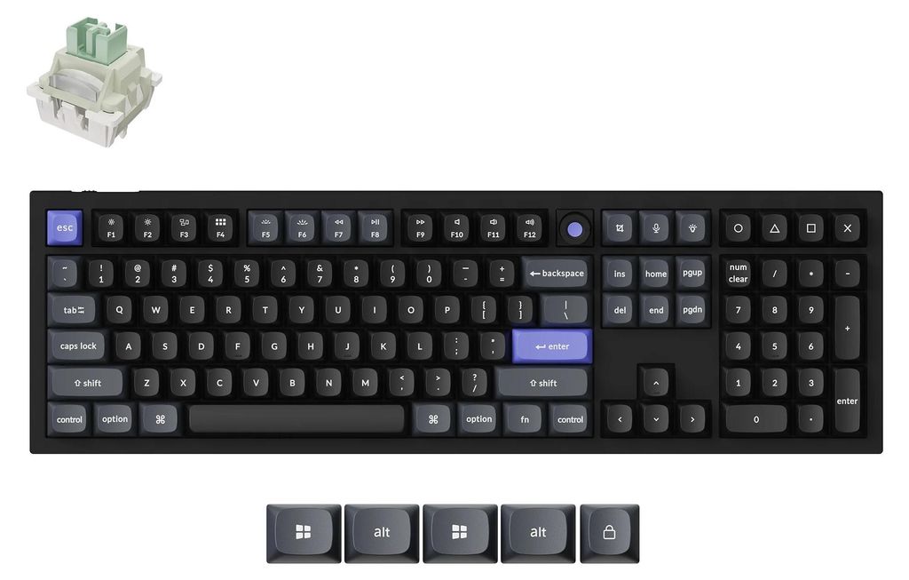 Keychron Q6 HE Kabelgebundene Hall-Effekt-Tastatur, Schnellauslöser-Magnetschalter, Hot-Swap-fähig, 8000 Hz Polling-Rate, Full-Size Layout, Alumi...