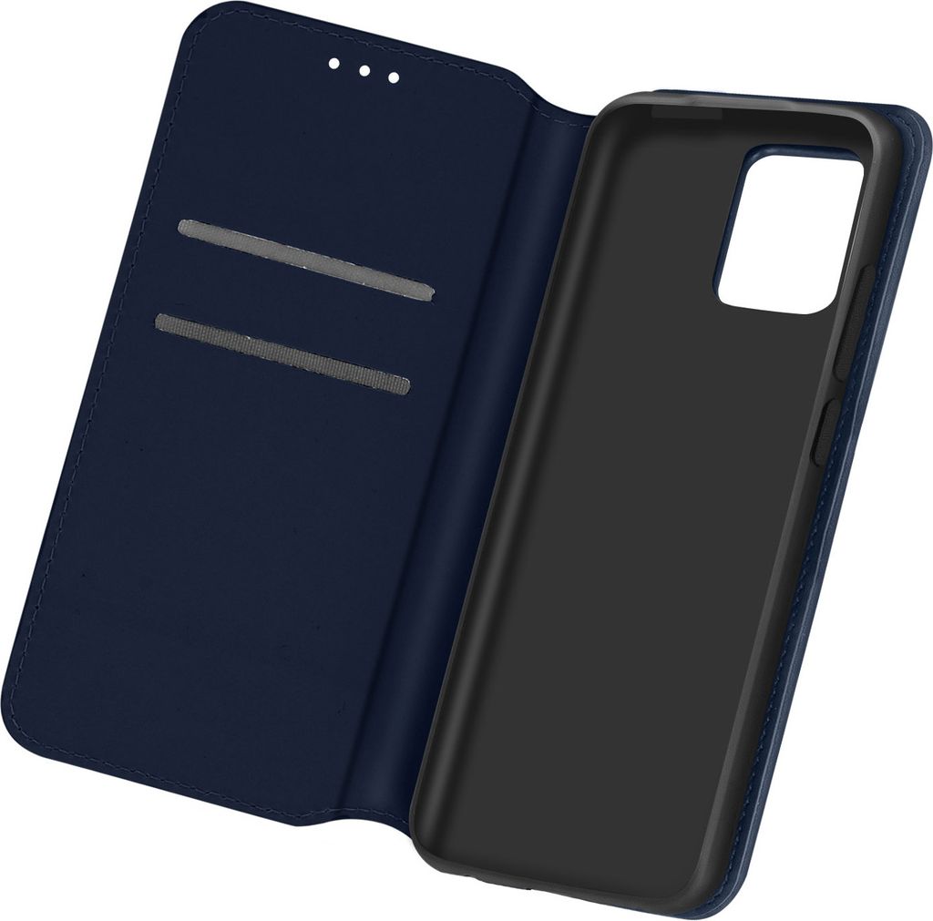 Avizar, Kunstleder Cover Classic Edition für Samsung Galaxy A02s, Dunkelblau