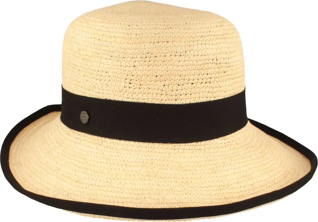 Cappello Panama Campana con risvolto all'uncinetto e bordatura di Hut-Breiter
