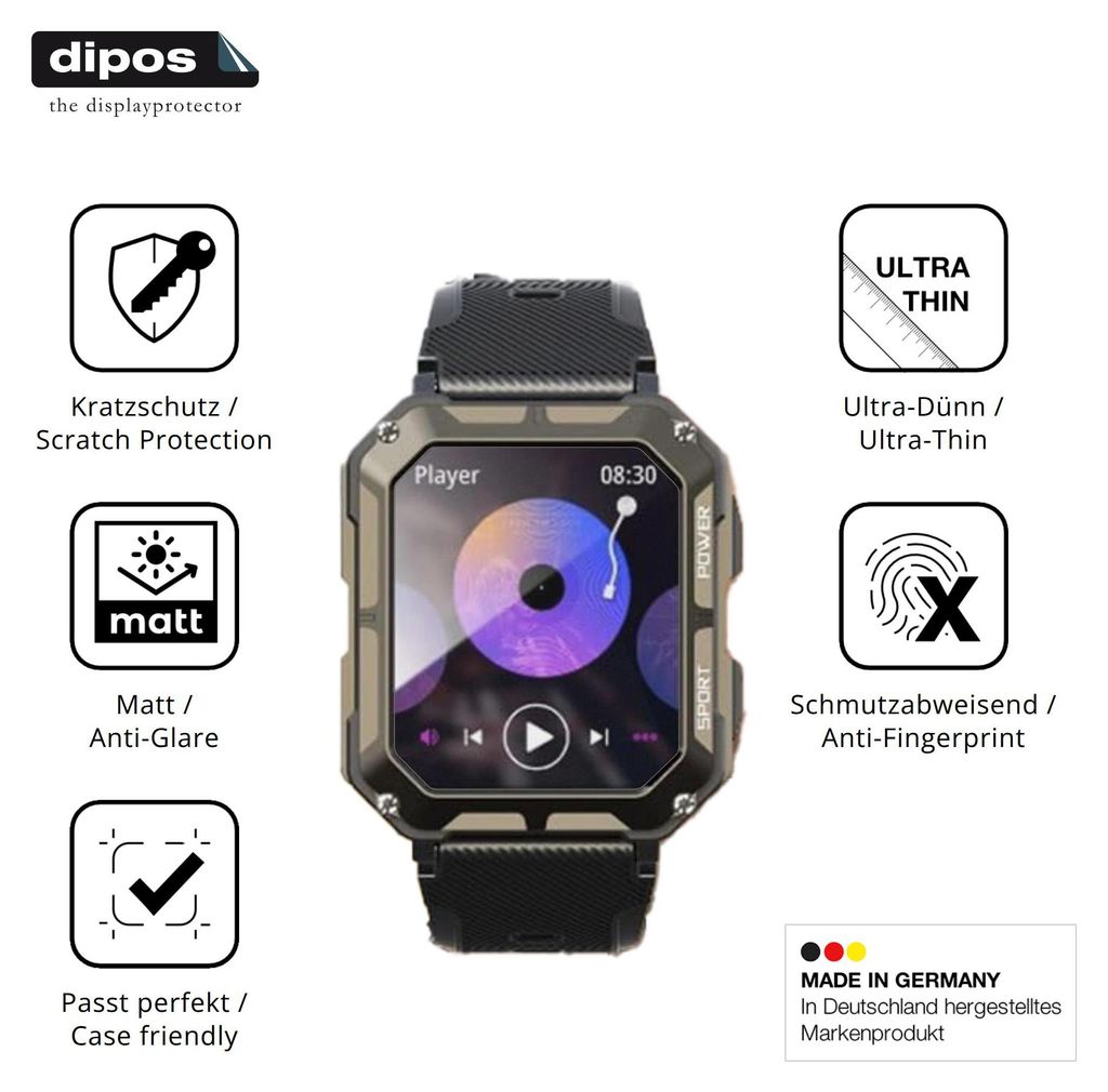 6x Schutzfolie für Faeymth C20 Pro matt Displayschutzfolie Folie Display Schutz dipos