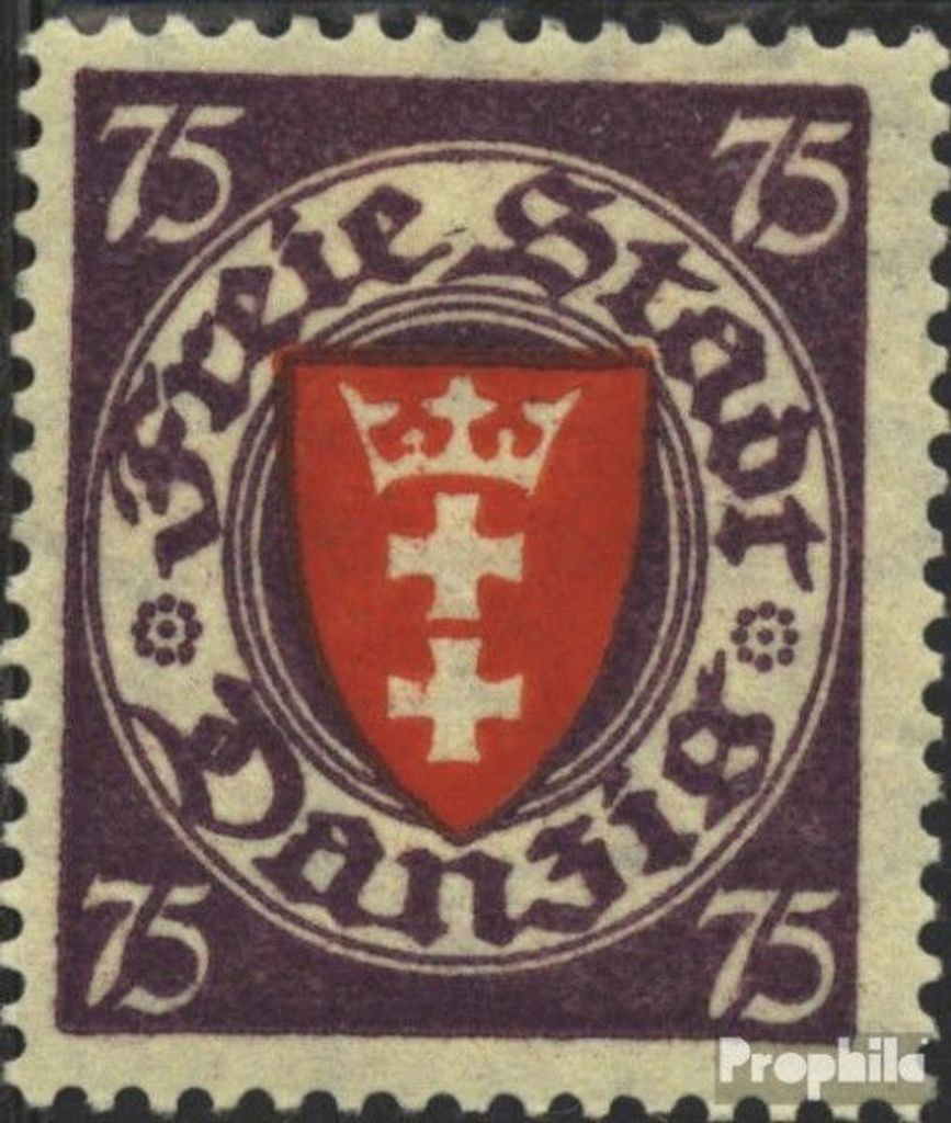 Briefmarken Danzig 1924 Mi 201x a mit Falz Wappen