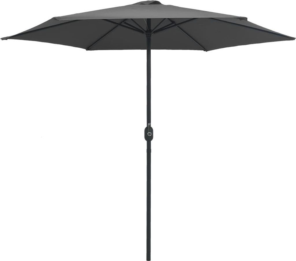 vidaXL Sonnenschirm mit Aluminium-Mast 270x246 cm Anthrazit