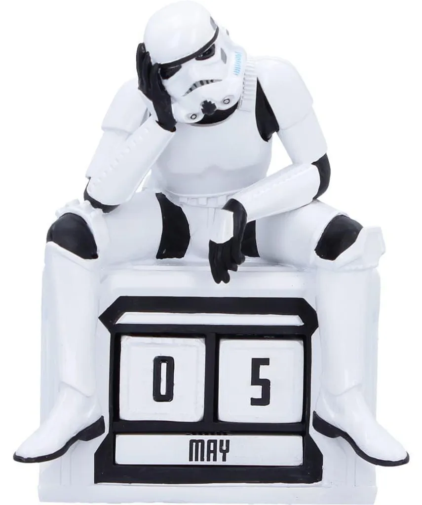 Calendrier Perpétuel Stormtrooper Fini les Agendas Papier Jetables 14cm