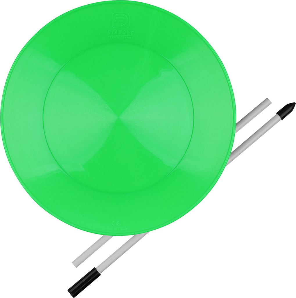 Diabolo jonglierteller mit stab kinder– 23 cm UV reaktiver Produktbild 