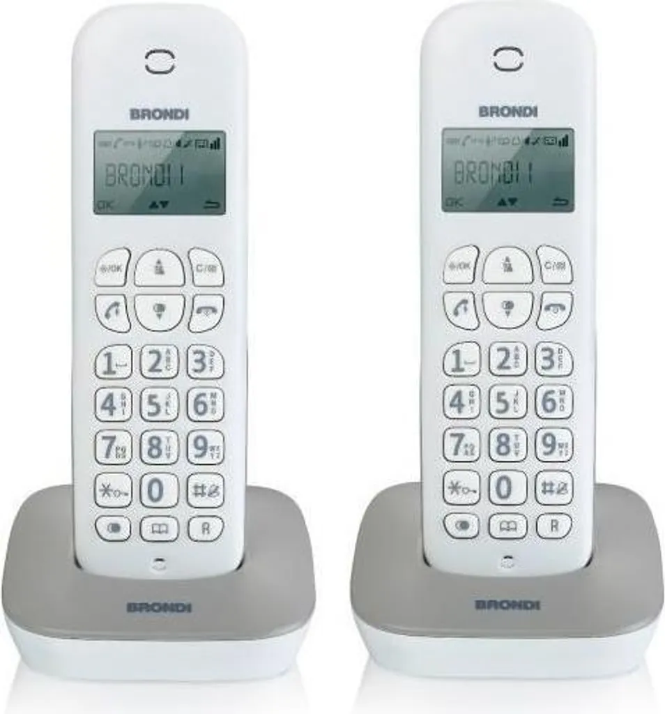 Brondi Gala Twin Bianco Grigio - Coppia Cordless DECT Offerta Online