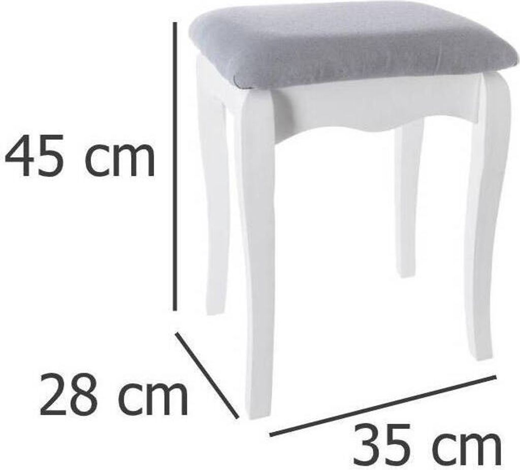 Schminktisch-Hocker "Aurell" - Atmosphera créateur Produktbild 5