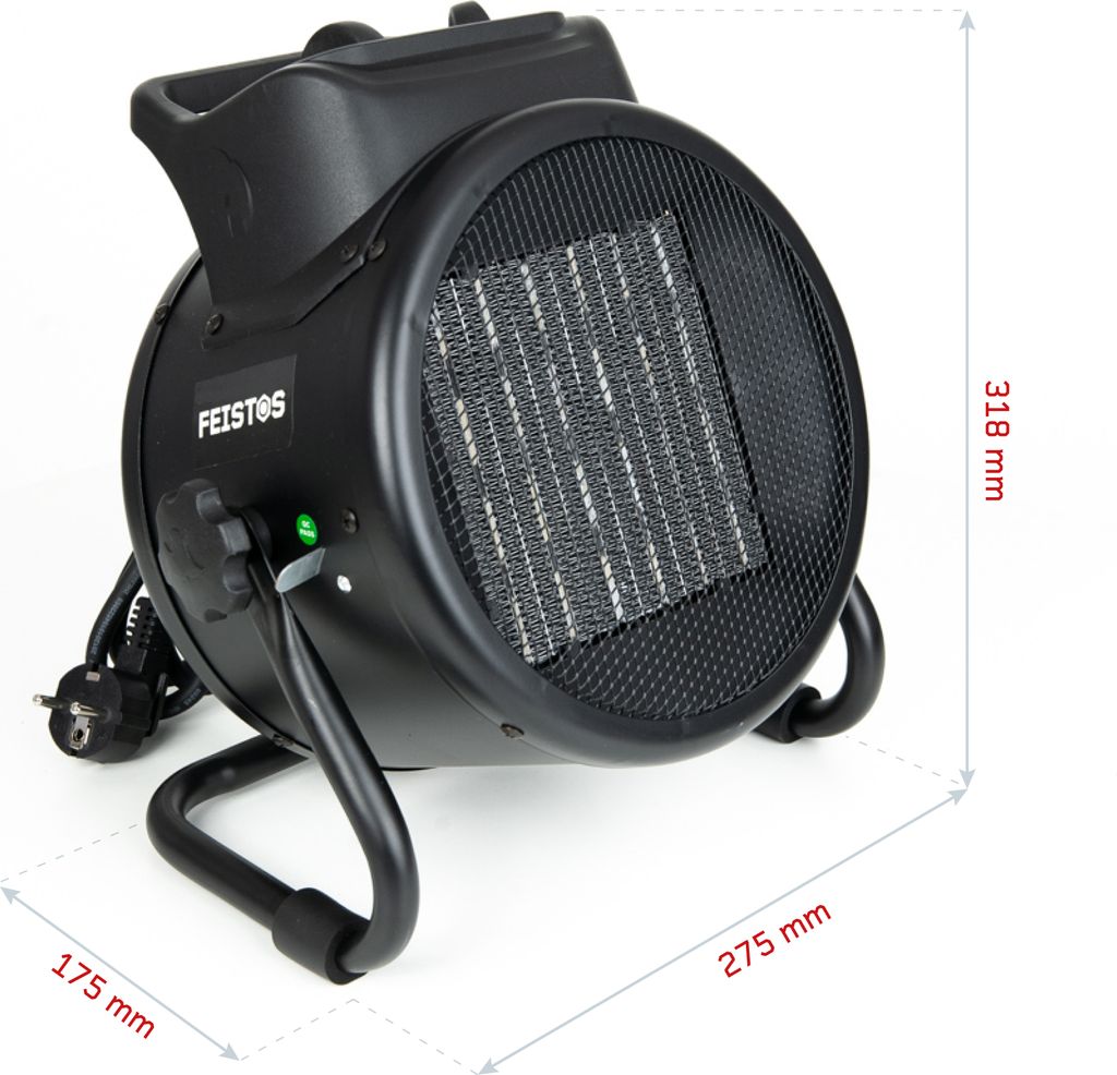 FEISTOS Keramik Heizlüfter Helios 3000 3000 W 28x18x32 cm Produktbild 8