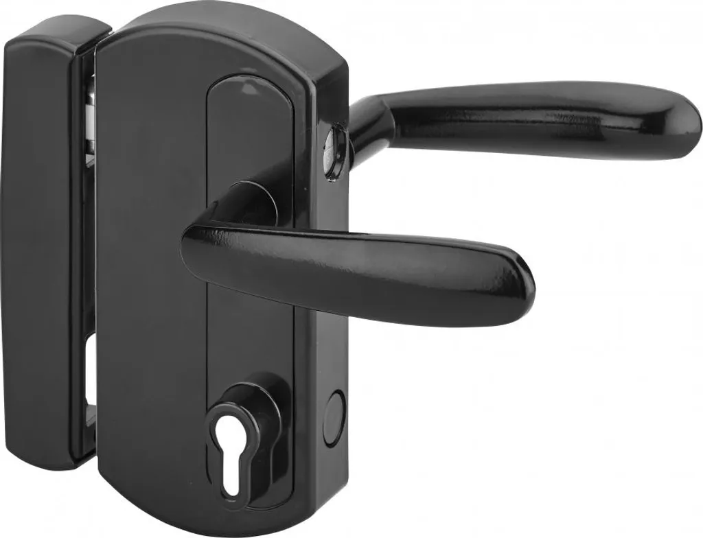 Serrure en applique Thirard double entrée axe 61,5mm 81,5x170mm noir
