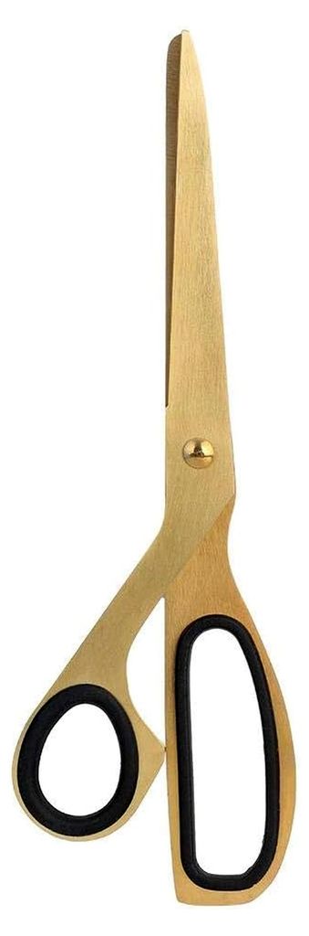 Elegante Schere aus Edelstahl in Gold und Schwarz für das Home Office