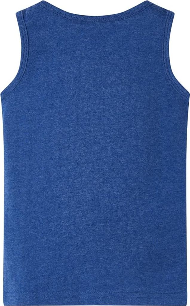 vidaXL Kinder-Tanktop Dunkelblau Melange 140