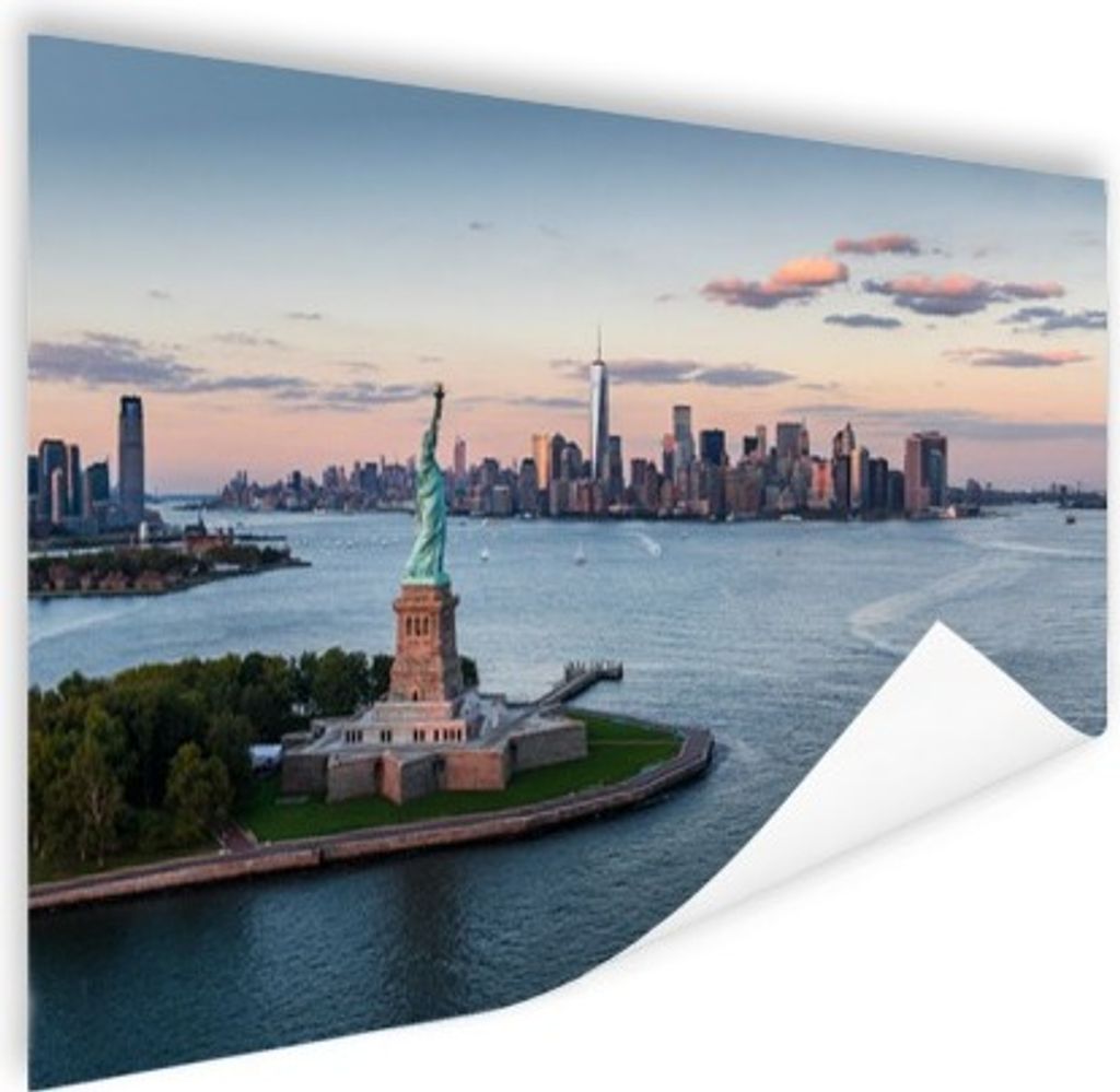 MuchoWow Poster New York - Freiheitsstatue - Skyline 90x60 cm - Schlafzimmer