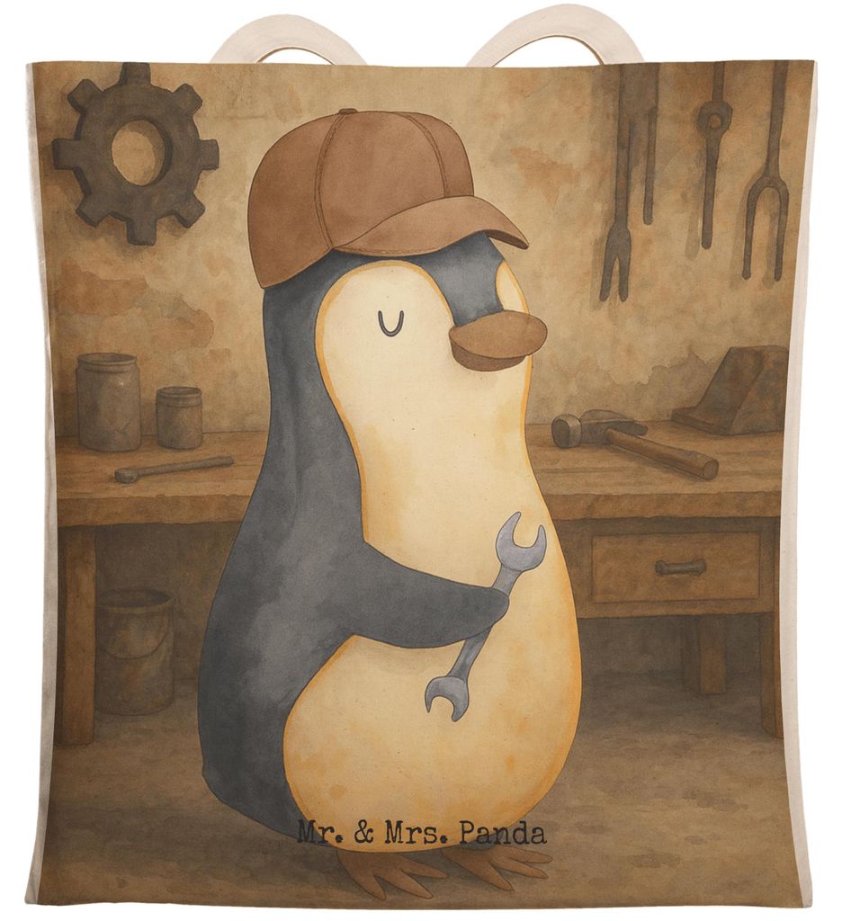 Mr. & Mrs. Panda shopping bag Wenn Papa es nicht reparieren kann, sind wir am Arsch Design - Weiß - Geschenk, Familie, Pinguin, Tote, Vatertag, Sh...