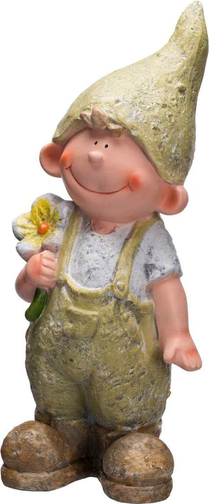 Große Wichtel Figur Junge NF87122 46cm hoch Hand bemalt Gartenfigur Gnom