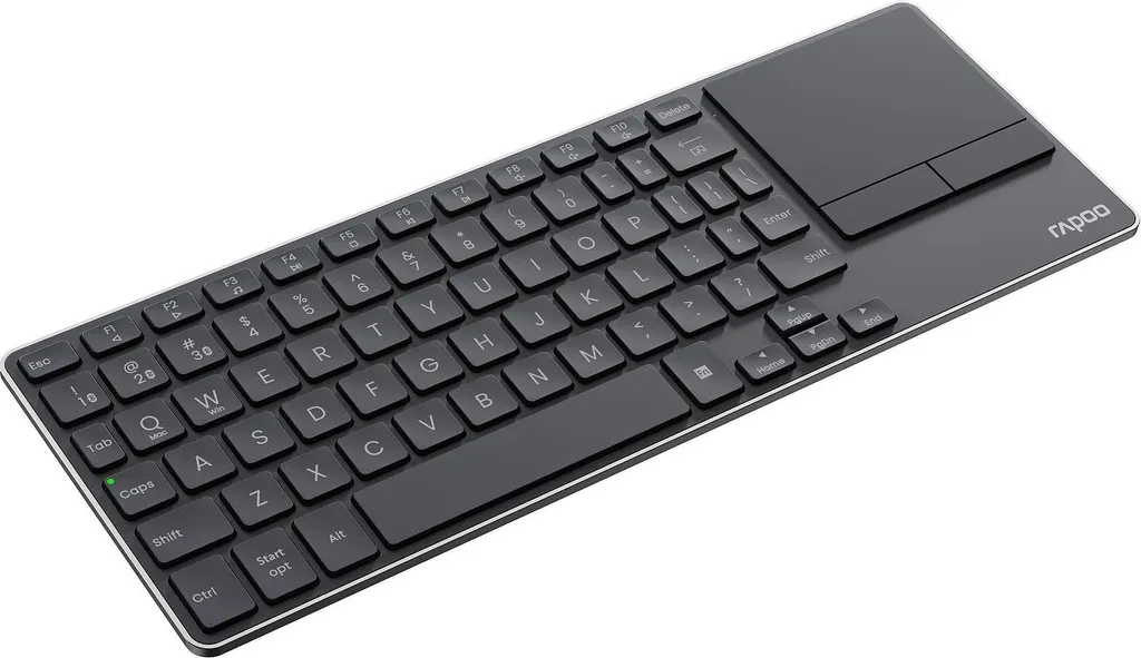 RAPOO E2810M : Clavier multimédia fin, sans fil, métal, noir, QWERTZ
