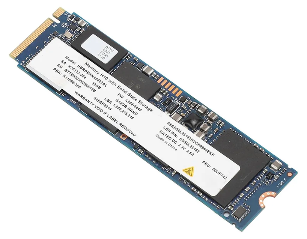SSD Intel Optane Memory H10 M.2 2280 PCIe 3.0 32Go + 512Go 3D XPoint