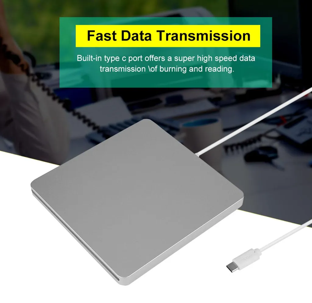 Graveur CD Externe Type-C Portable : Solution pour PC sans Lecteur CD