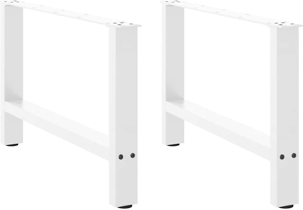 Couchtischbeine Weiß 2 Stk. 70x(42-43) cm Stahl