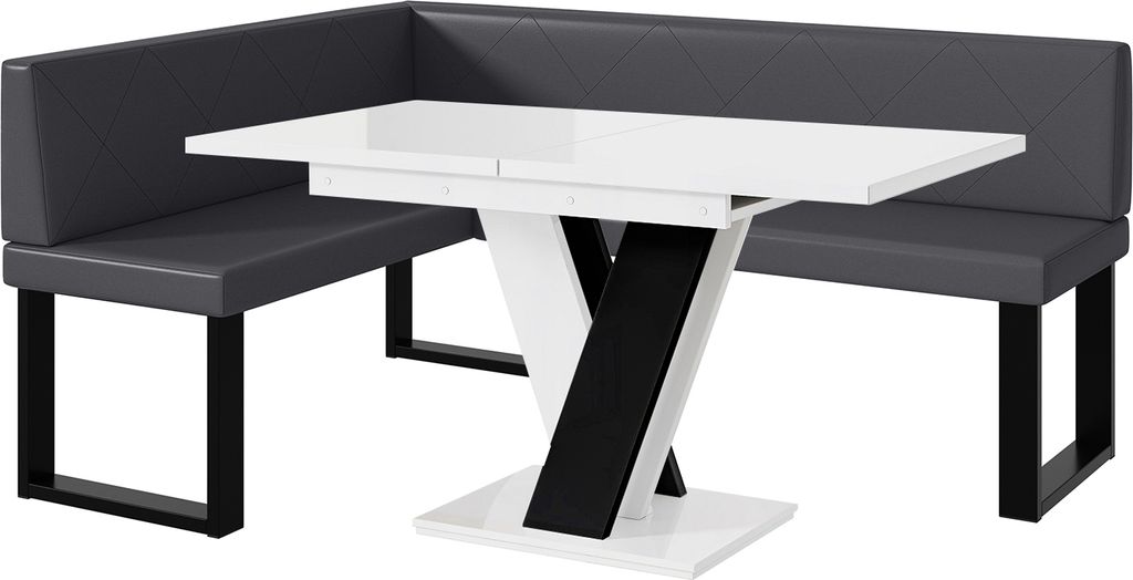 MEBLINI Eckbank für Esszimmer mit ausziehbarem Tisch  - Produktbild 