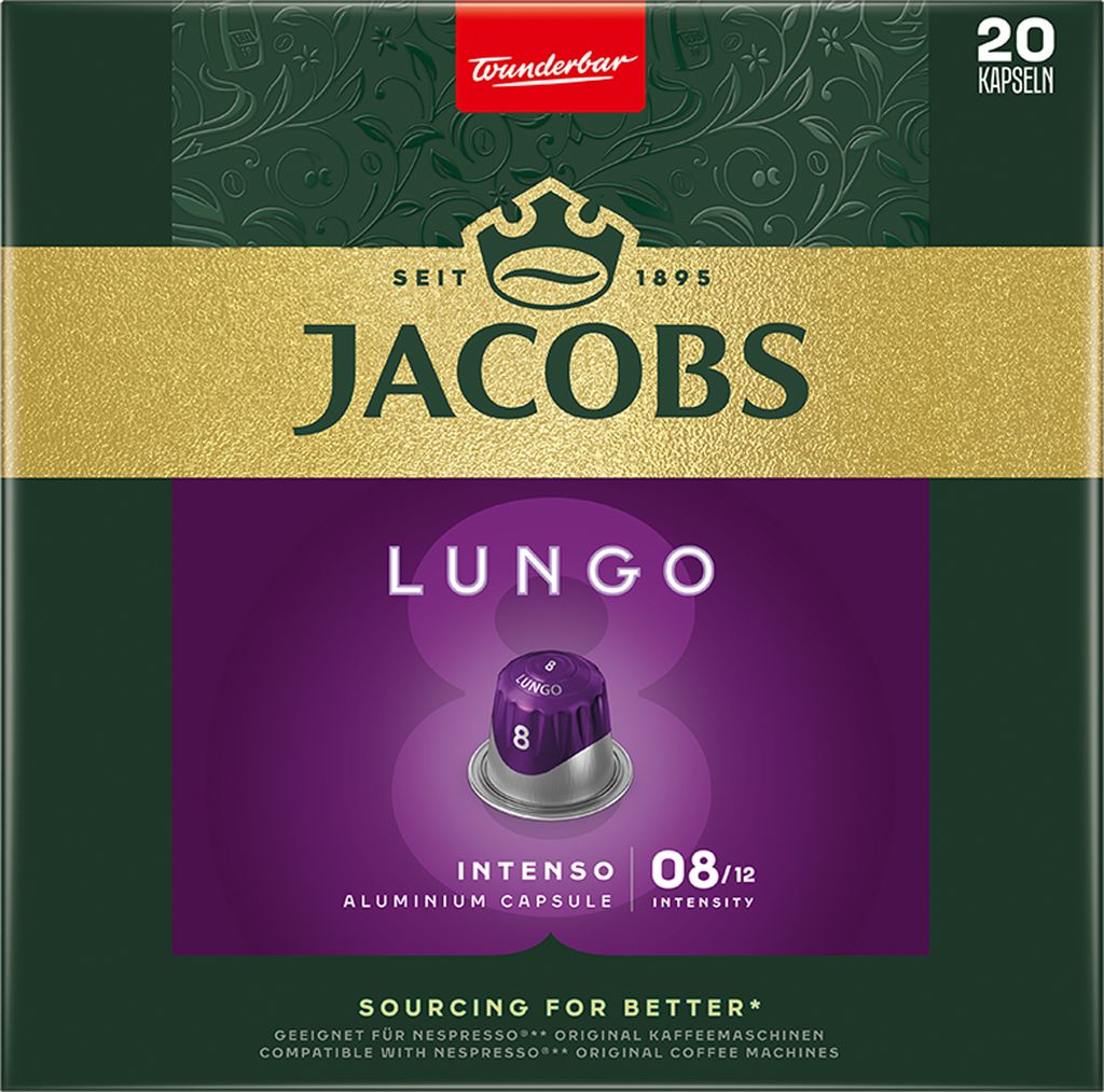 Kapsułki Jacobs Lungo 8 Intenso 20 aluminiowych kapsułek do Zdjęcie produktu