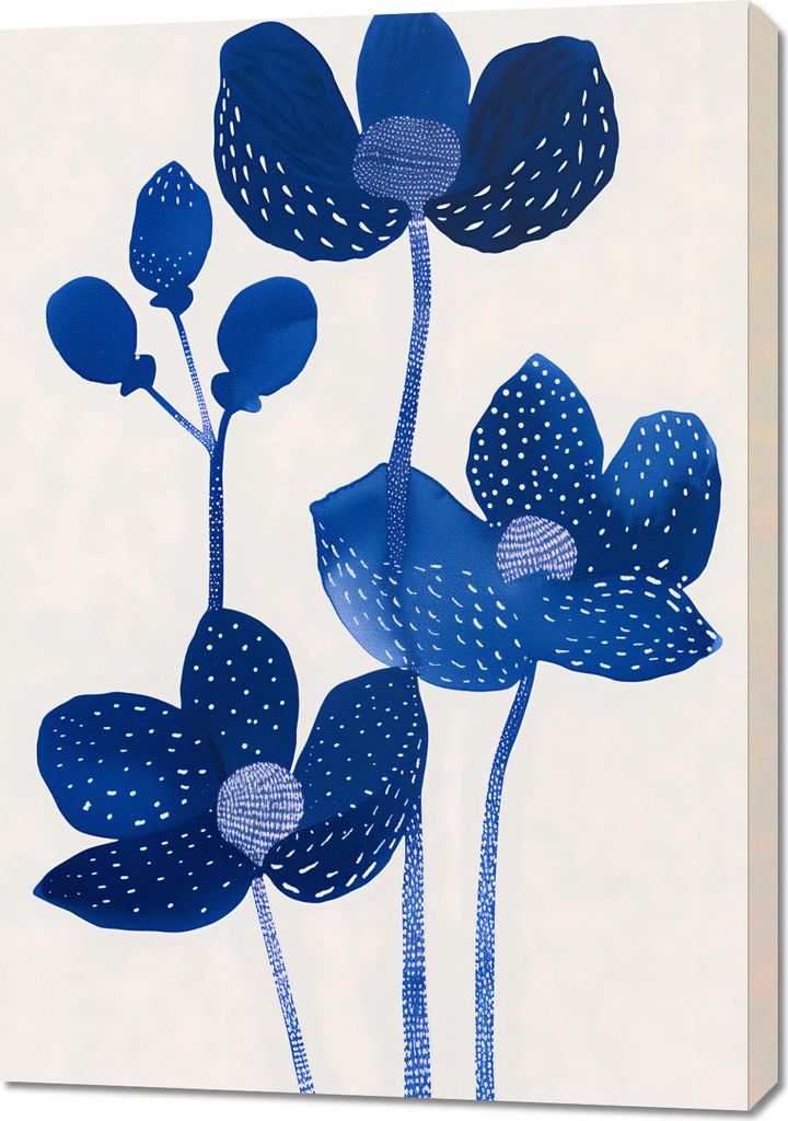 Bild 70x100cm Nachtblumen