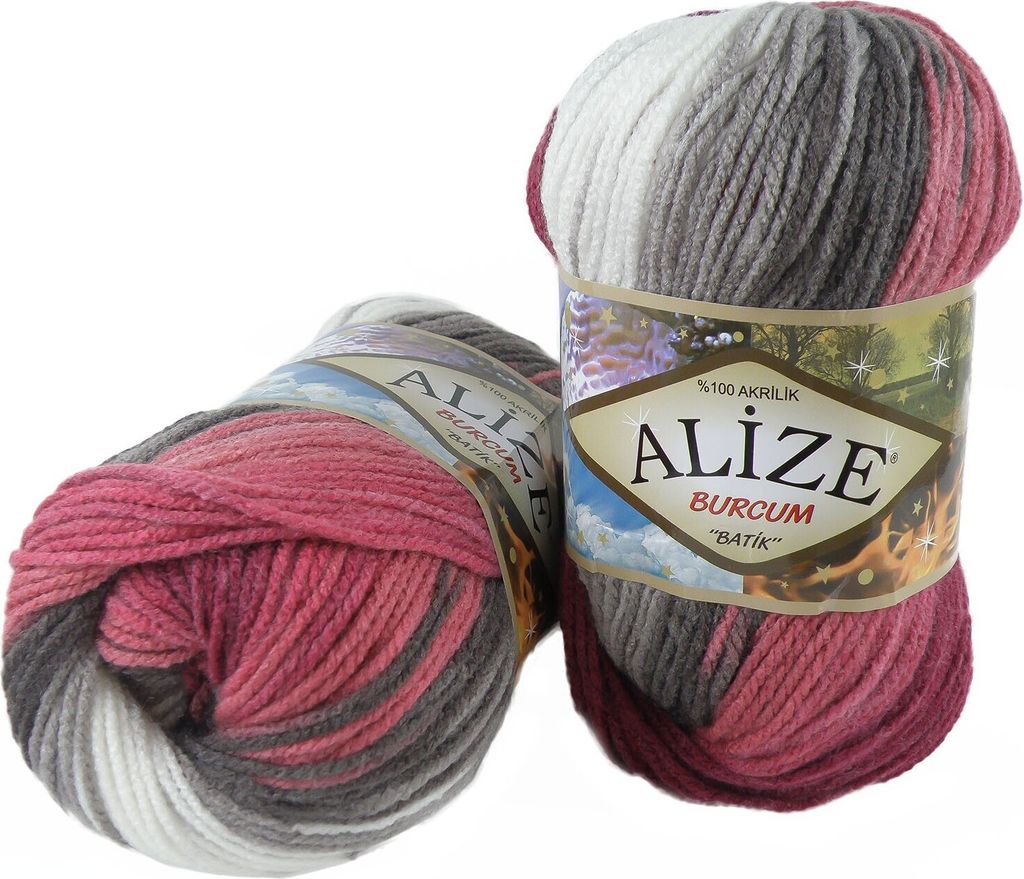 100g Strickgarn ALIZE BURCUM Batik Strickwolle Handstrickgarn, Farbe wählbar