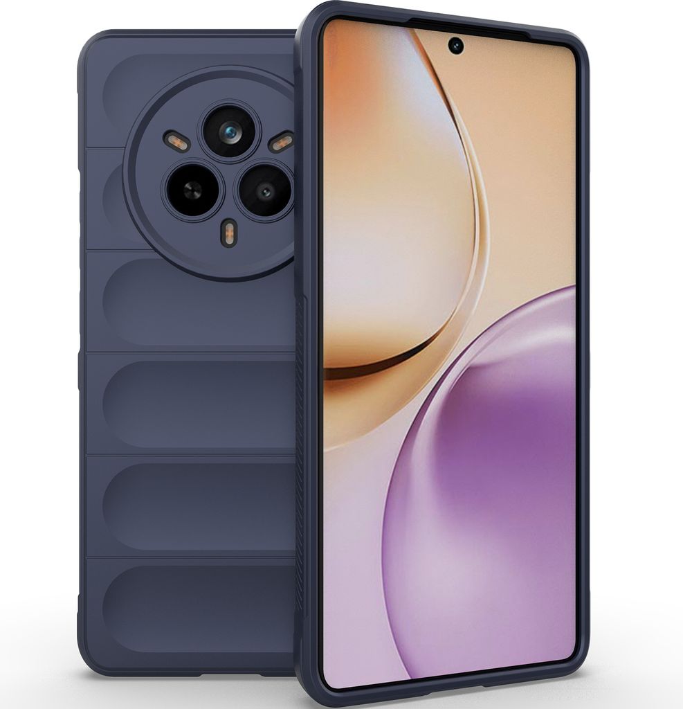 Handyhülle für Realme 14 Pro 5G Weich TPU Silikon Stossfest Anti-rutsch Hülle Dunkelblau