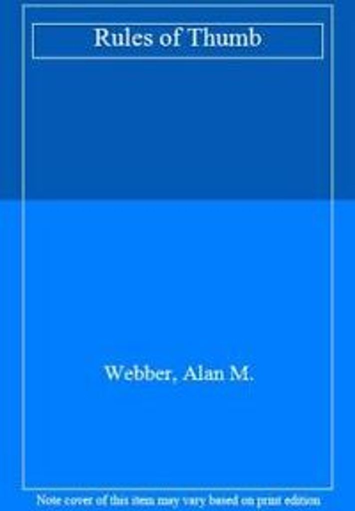 Rules of Thumb.by Webber, M. New