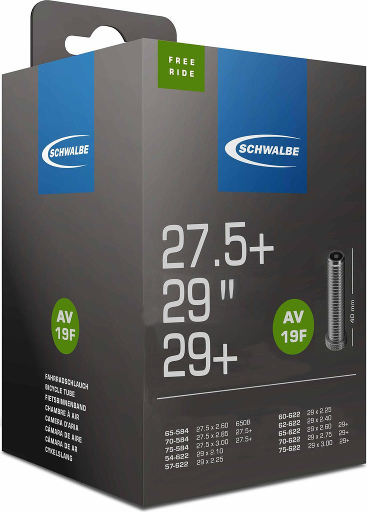 Schwalbe 29x2. 10/3.00 AV 40mm (54/75-622) 215g Freeride 2,1 - 3,0''-54-75 mm Fahrradschlauch 40.0 Schrader