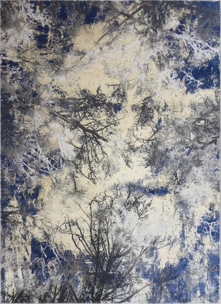 Tapis de Salle à Manger Lexus 9104 Bleu 200x290 cm Idéal Grand Espace