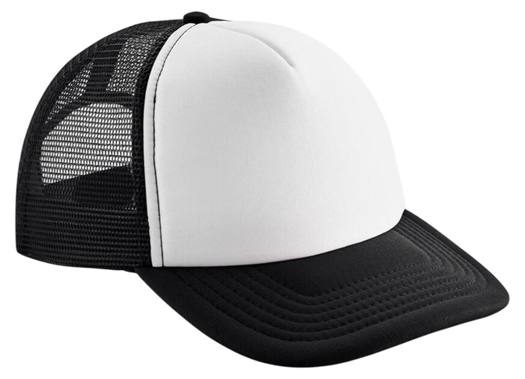 Beechfield - Trucker Cap für Kinder FK1906 (Einheitsgröße) (Schwarz/Weiß)