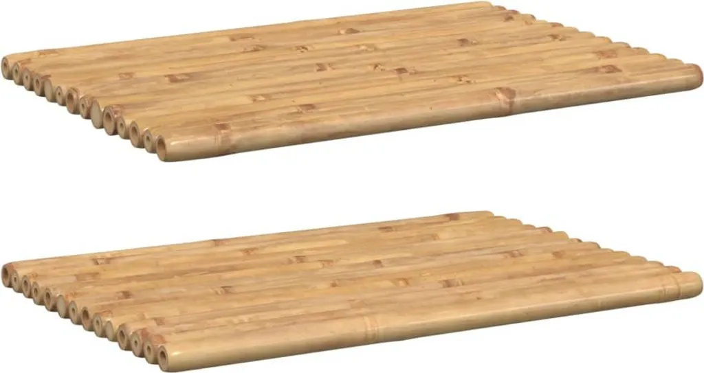 Tapis de bain bambou 70x50 cm lot de 2 anti-moisissure et séchage rapide
