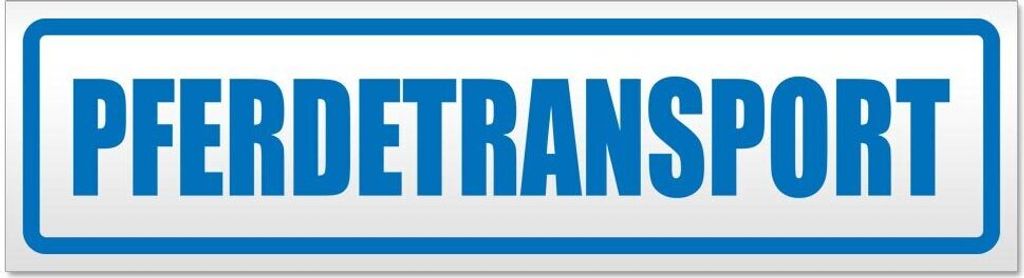 Kiwistar Pferdetransport Magnetschild Schild magnetisch - 45cm Blau - Magnetfolie für Auto PKW Kfz