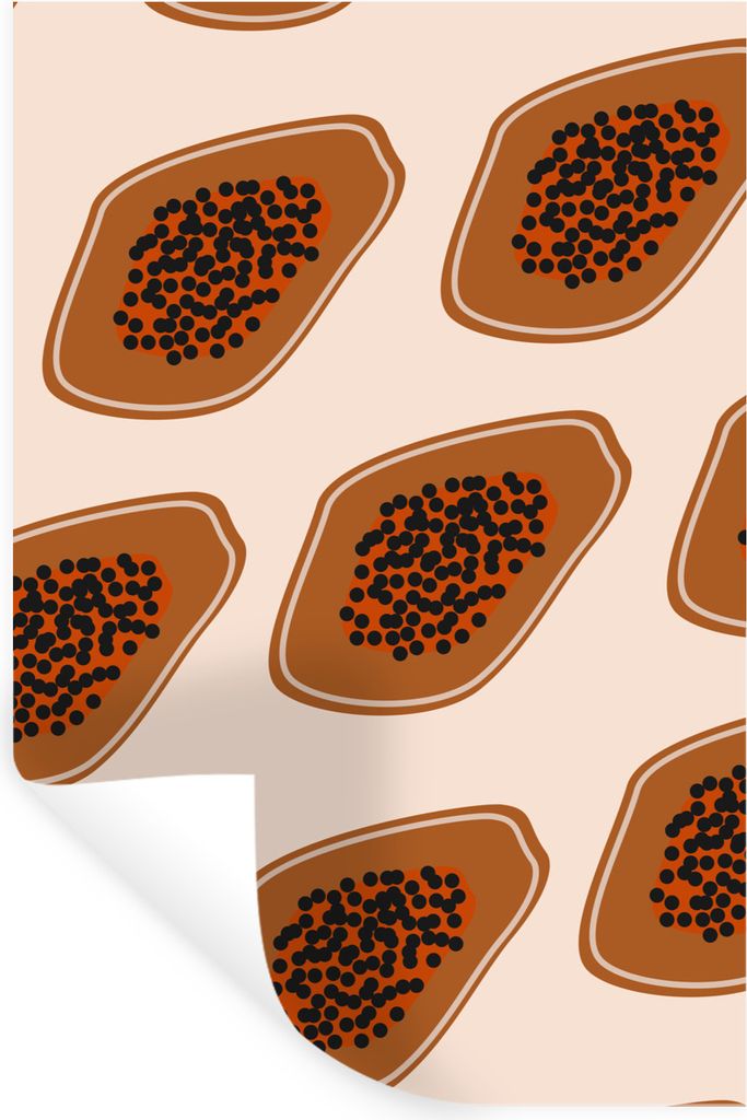 MuchoWow Wandtattoo Wandsticker Wandaufkleber Sommer - Avocados - Rosa 80x120 cm Selbstklebend und Repositionierbar - Repositionierbar - Wasser a...